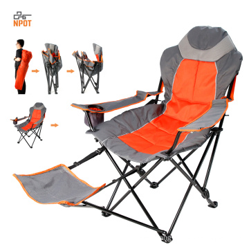 NPOT Lightweight outdoor sleeping chair oversized orange directors mesh camping chair